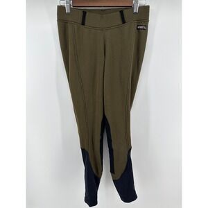 Kerrits Equestrian Riding Pants Tights Olive Green Black Size Medium